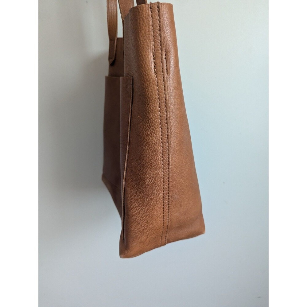 MADEWELL English Saddle Leather The Medium Transport Tote F5788 Distressed - Picture 4 of 16
